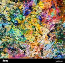 Colorful Abstract Painting. Random Lines. 3D rendering Stock Photo - Alamy