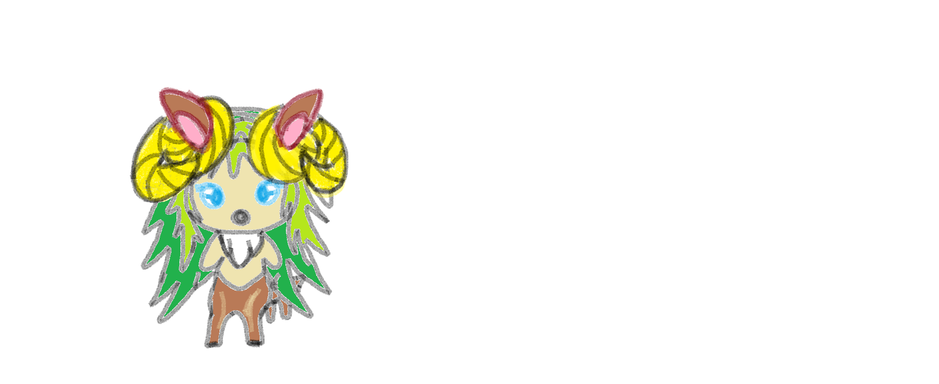 Oer Juvetling Chibi (Deer Centaur-SparrowHarpy).png