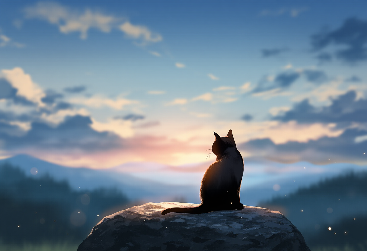 scenery, no humans, depth of field, light particles, blurry background, clouds,  s-680214182.png