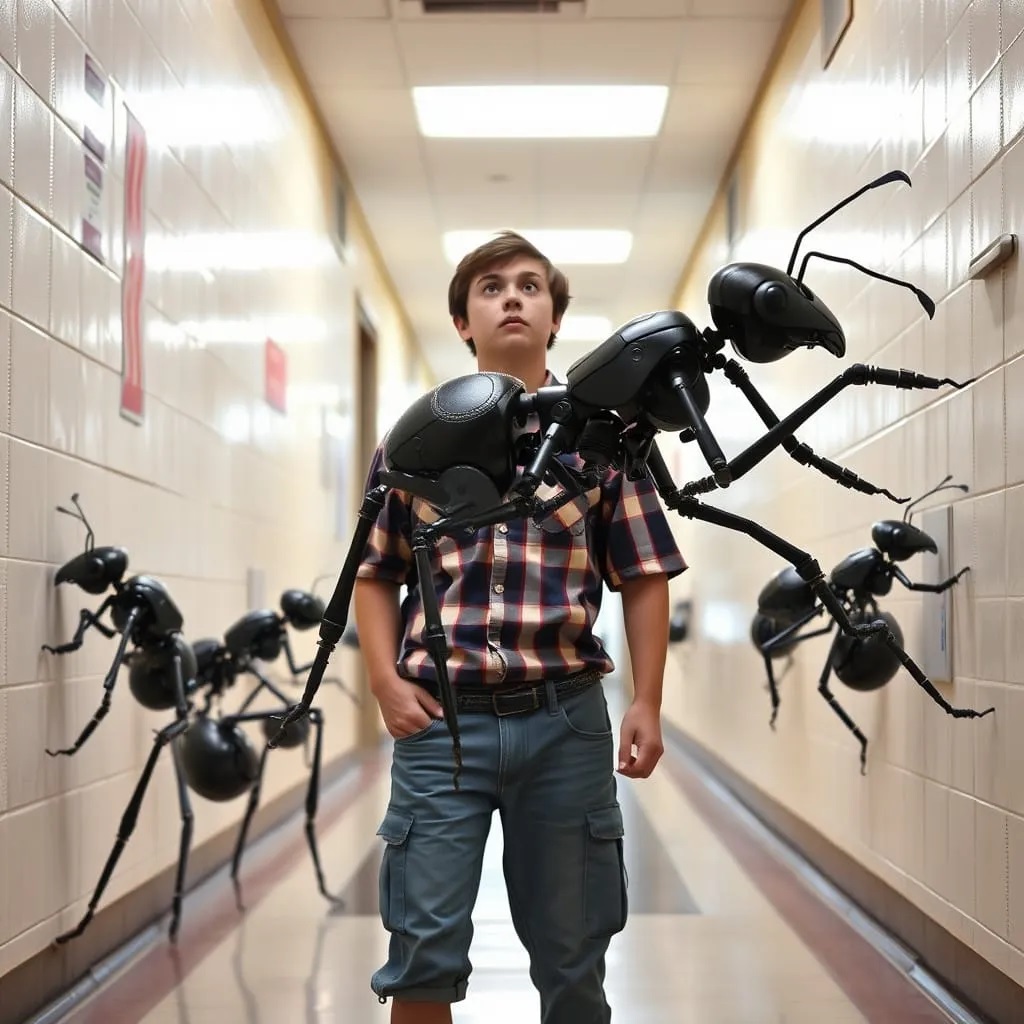 VV ant bots lurking in hall with young boy best.jpg
